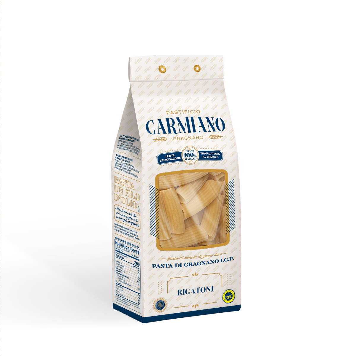 Makaron Rigatoni IGP 500g Carmiano - obrazek 3