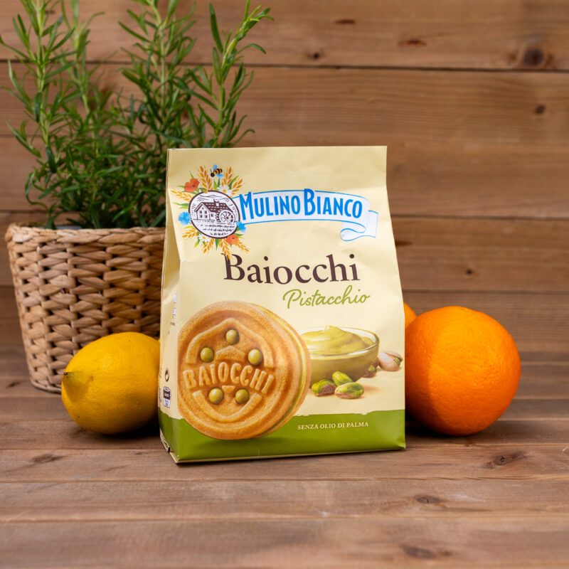 Ciastka Baiocchi z kremem pistacjowym 240g Mulino Bianco