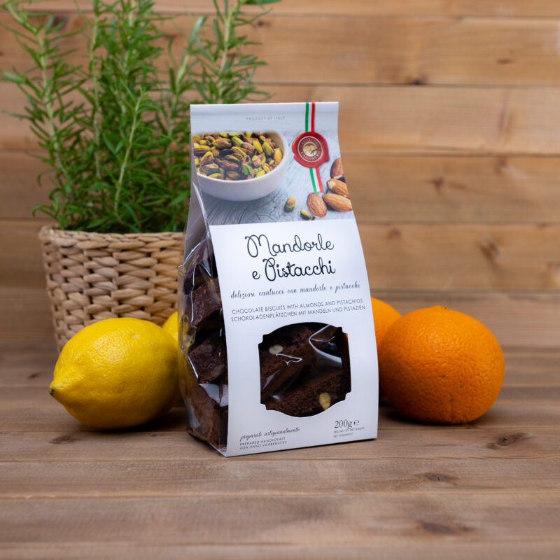 Ciastka Cantucci Dark z migdałami i pistacjami 200g Sapori del Lago Nero