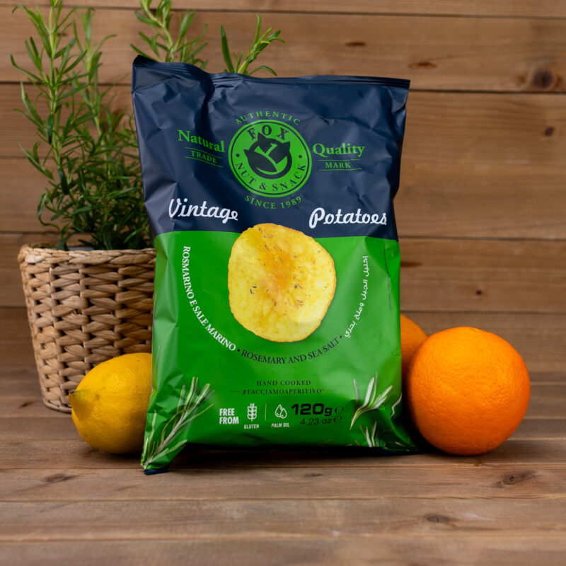 Chipsy ziemniaczane z rozmarynem i solą morską 120g Fox Italia