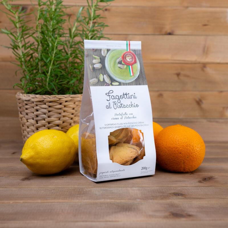 Ciastka kruche Fagottini z kremem pistacjowym 200g Sapori del Lago Nero