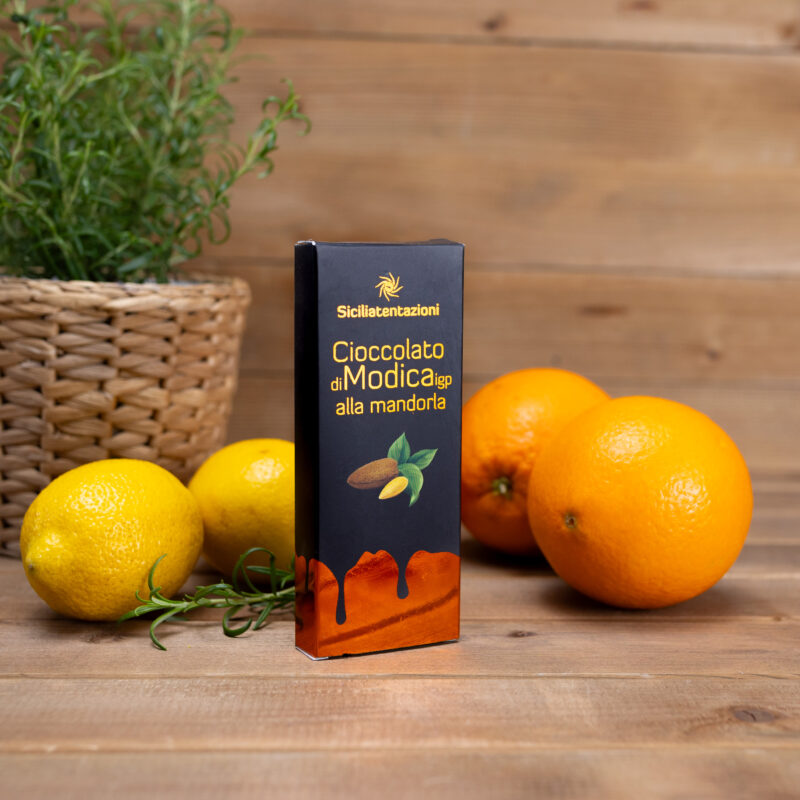Czekolada z Modica IGP z migdałami 100g Siciliatentazioni