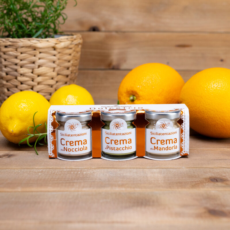 Kremy DolceTrio (pistacja-migdał-orzech laskowy) 3x 40g Siciliatentazioni
