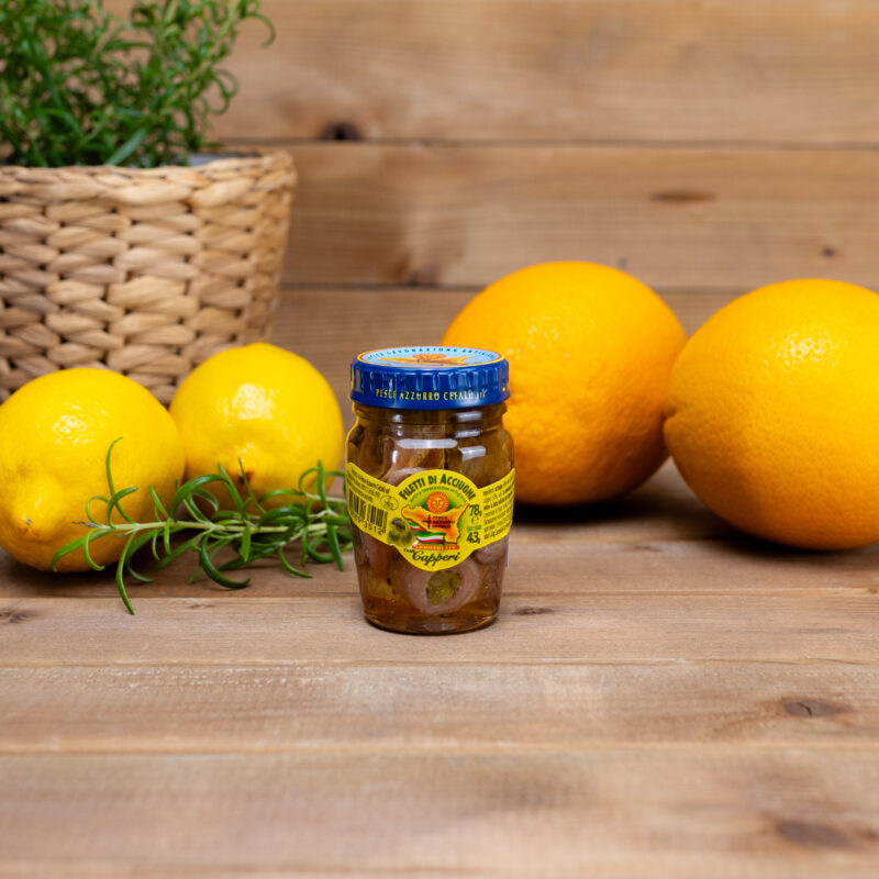 Filety anchois z kaparami 78g Pesce Azzurro Cefalu'