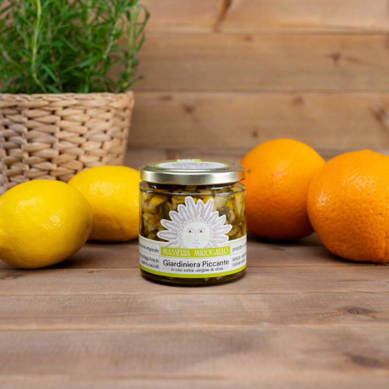 Giardiniera pikantna w oliwie z oliwek extra virgin 215g Belfiore