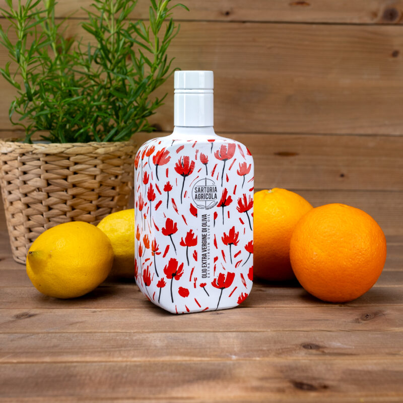 Oliwa extra vergine "fruttato medio" Poppy Flowers 500ml Donna Francesca