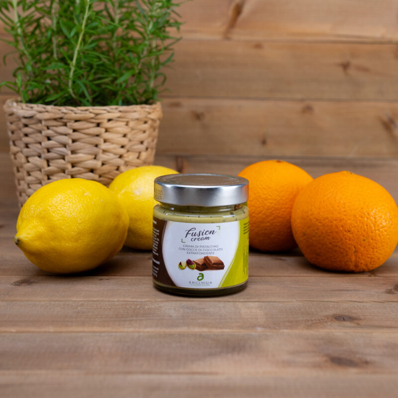 Krem pistacjowy z kropelkami z gorzkiej czekolady 190g 'A Ricchigia