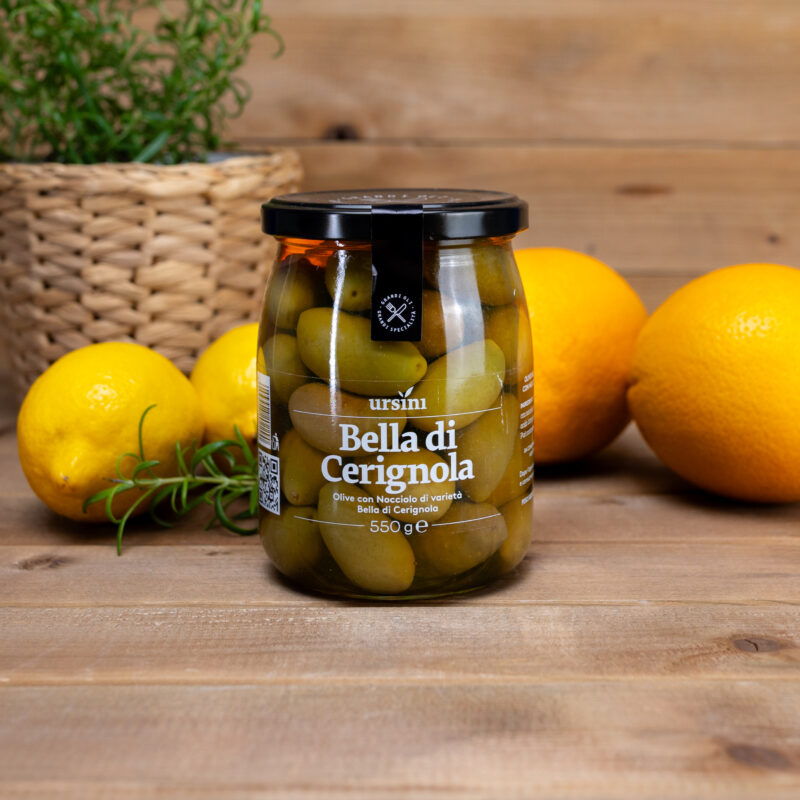 Oliwki Bella di Cerignola z pestką 550g Ursini
