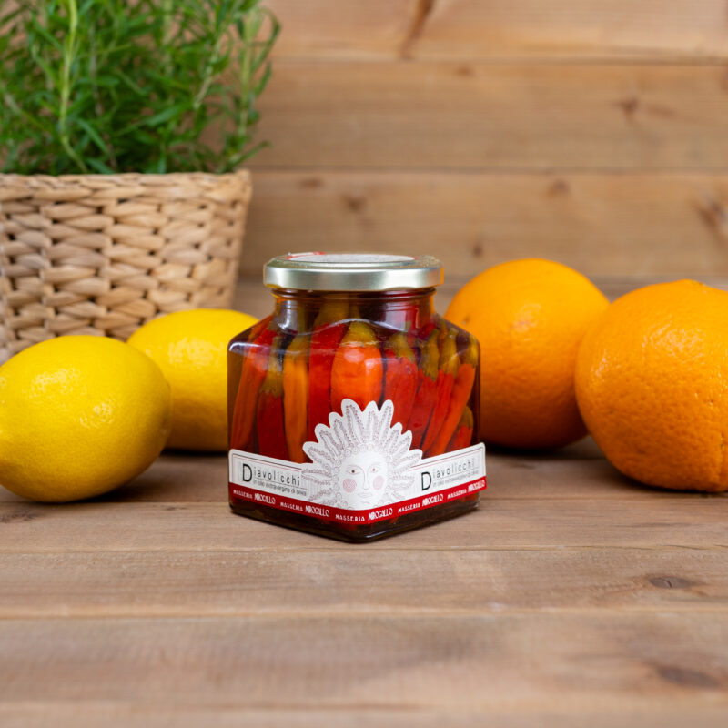 Papryczki Diavolicchi w oliwie z oliwek extra virgin 270g Belfiore