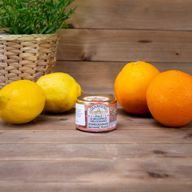 Perły balsamiczne białe o smaku granatu 50g Acetaia Leonardi
