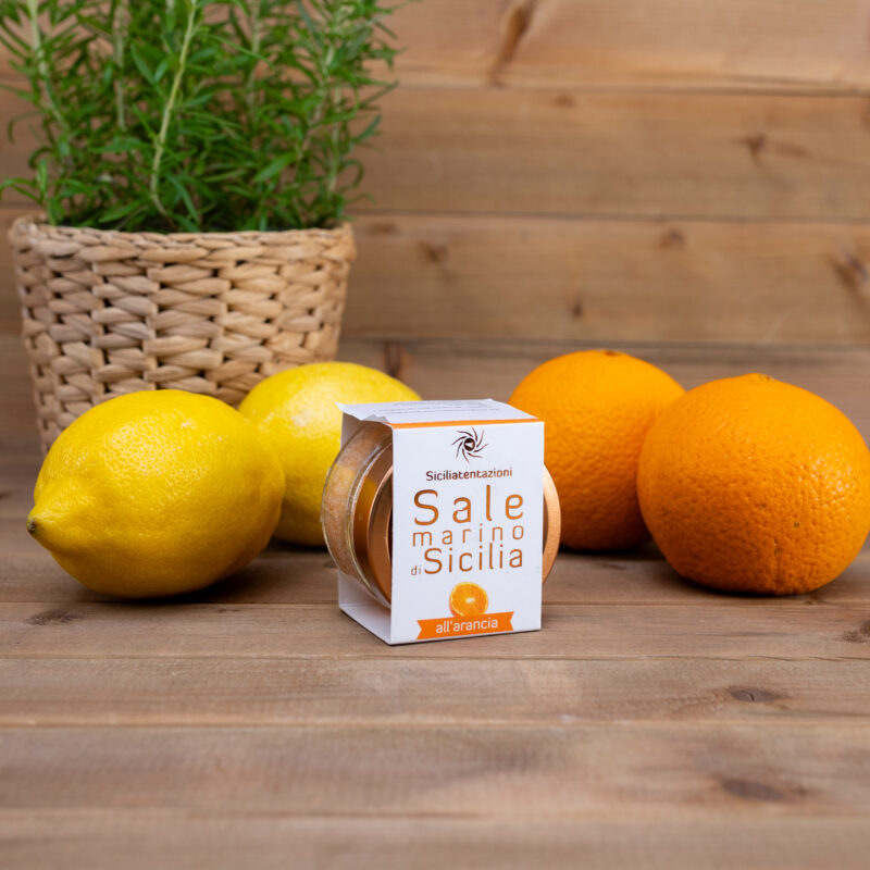 Sól morska z Sycylii aromatyzowana pomarańczą 100g Siciliatentazioni