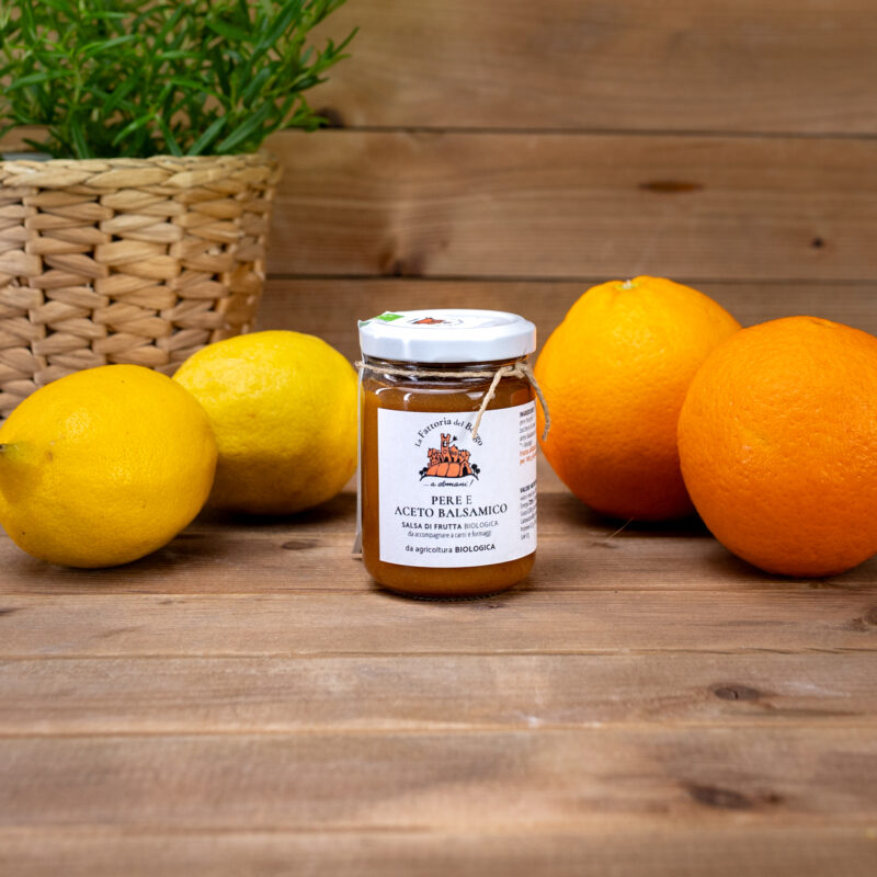 Salsa gruszka i ocet balsamiczny z produkcji ekologicznej 150g Fattoria del Borgo