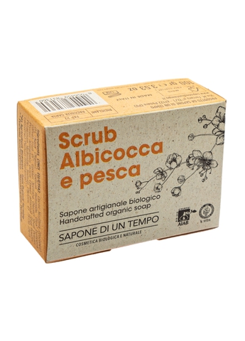 Peeling w kostce BIO Morela i Brzoskwinia 100g Sapone di un Tempo