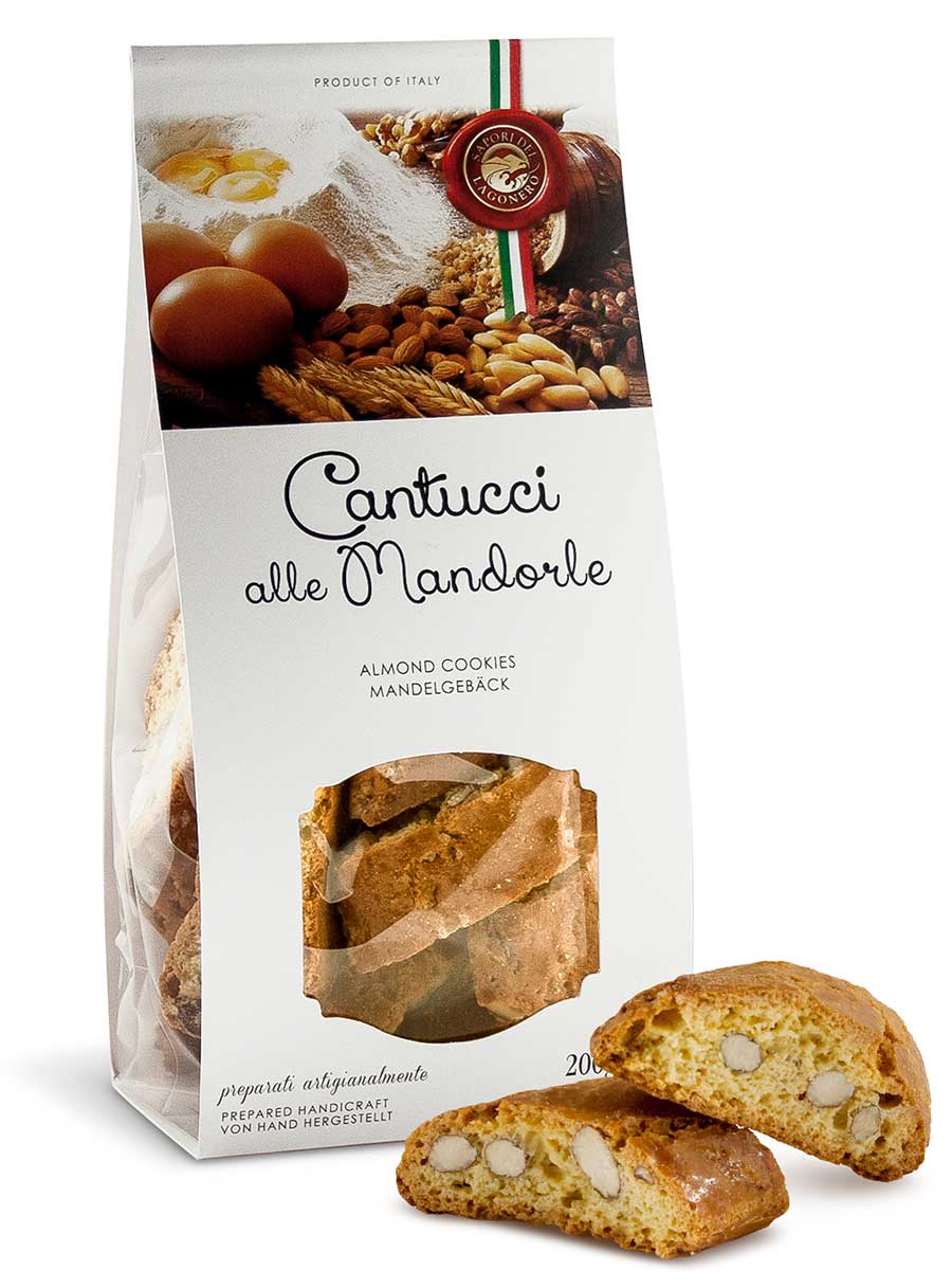 Ciastka Cantucci klasyczne z migdałami 200g Sapori del Lago Nero - obrazek 2