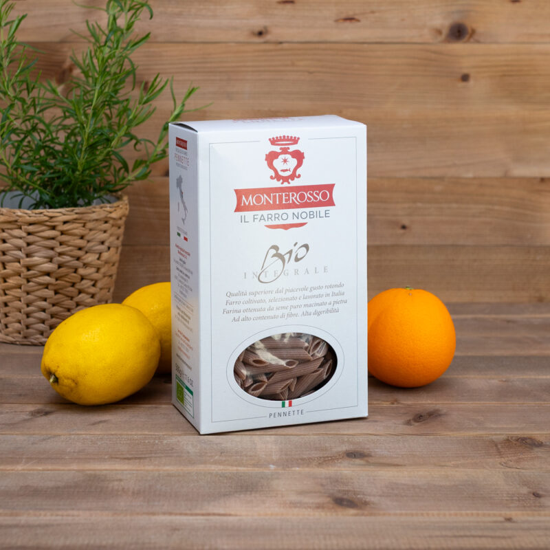 Makaron Pennette pełnoziarniste Bio z orkiszu 250g Monterosso